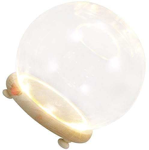 EXCEART Glass Dome for Handicraft Decoration Preserved Flower Cover Elegant Display for Home Shop Decor Creative Glass Cloche Base for Craft Projects