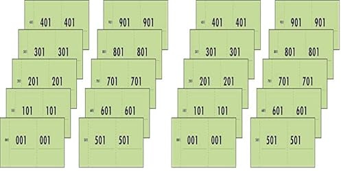 SIGEL 76153 Nummernblock grün, 1000 Bons (Nr. 1-1000, 10,5 x 5,3cm) (Packung mit 2)