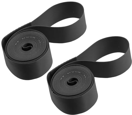 A ABSOPRO 26 Bike Wheel Rim Strip Rim Tape Tube Band PVC Black (Set of 2)
