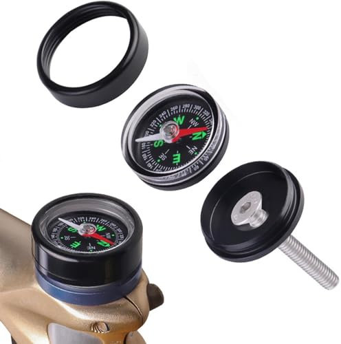 Bexdug Kompass für Fahrrad | Kompakter Fahrrad-Headset-Kompass zum Radfahren - Multifunktionales, Flexibles Outdoor-Navigationsgerät, Überlebenskompass für Elektrofahrzeuge