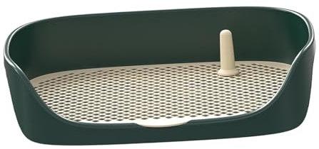 perfk Haustier-Hundetoiletten-Welpentrainings-Töpfchentablett für kleine mittelgroße Hunde im Innenbereich. Halten Sie die Pfoten trocken und den Boden, Grün S