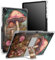 Custodia per iPad 11a generazione 2023 iPad 10a generazione 2022 da 11,9 pollici con portamatite, retro trasparente con fungo rosa, protezione angolare antiurto con cavalletto rigido