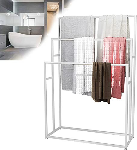 Exquisite Badezimmerregale, freistehendes Badezimmerregal/Handtuchregal für den Hotelhaushalt, für den Außenbereich, moderner Handtuchständer aus Metall für den Poolbereich, 3 Ebenen, strapazierf