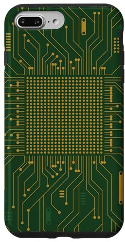 Carte mère Microchip Circuit IT Fond d'ordinateur Vert Coque pour iPhone 7 Plus/8 Plus