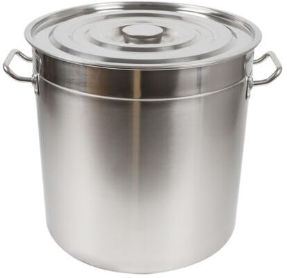Marmite à soupe universelle en acier inoxydable avec couvercle - 70 l - Avec poignées - Pour la cuisson