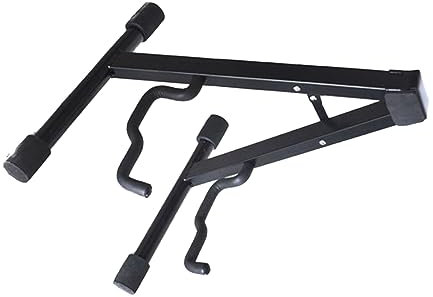 ifundom Vertical Non-slip Gitarrenständer Aus Metall A-förmiger Gitarrenhalter Für Akustik Gitarren Bass Und Banjo Tragbare Stabile Unterstützung Mit Gummifüßen Schwarz