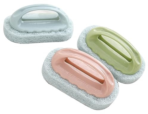 GRADENEVE 3stücke Magische Entkalkungsschwämme Griff Schmutzradierer-Pads Und Reinigungsbürsten Für Badewanne Spüle Und Herd Langlebige Reinigungsschwämme Aus Hochdichtem Material Schonend