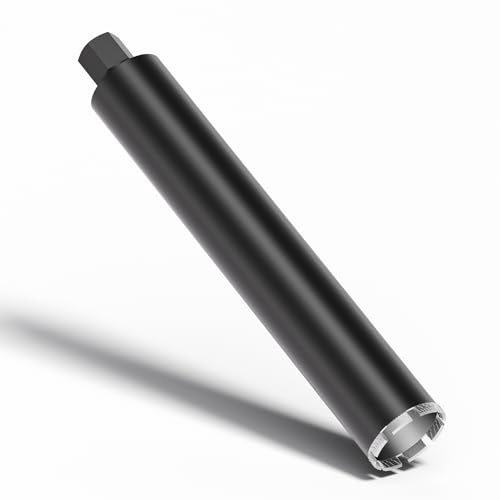 Wiltec Foret diamant pour Carotteuse Ø 82 mm – Haut rendement – 1¼ UNC – Longueur 450 mm – Métal fritté – Forage à humide – Chantier Carrelage Béton – Trépan Couronne Diamant