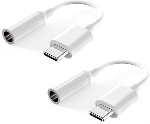 Hukneqn 2PCS Kopfhörer Adapter für iPhone Dongle, 3,5mm Klinke iPhone Adapter [MFi Zertifiziert], Lightning auf 3,5mm Klinke Adapter, für iPhone 14 13 12 11 X XS 8/7 Support All iOS System