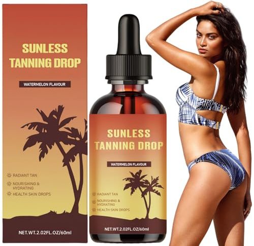 Sunless Tanning Drops to Dri/nk,Self Tanning Drops,Gradual Bronzing Tan Drop,Tan Accelerator for Sunbed,Tanning Moisturiser,Hydrating Self Tanning Lotions,Promotes Natural Skin Tone,for All Skin Types