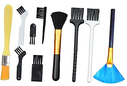 10pcs Computer Cleaning Brush Set Plastic Dust Removal Tool | Assortment, Home Electronics and Motherboard Cleaning, Soft-bristle Multi-function Brush Random Style