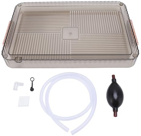 Plateau de thé de Drainage Plastique Grande capacité multipurposée bac de Service Transparent avec des poignées pour la Salle à Manger de Cuisine de comptoir Abs et Animal de