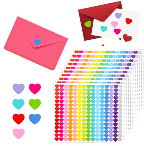 4500Stück Herzen Sticker Bunte Herz-Aufkleber Selbstklebende Aufkleber Herz Kinder Belohnungssticker für Kinder Kleine herzförmige Aufkleber für Valentinstag Scrapbooking DIY-Basteln Kinderbelohnungen