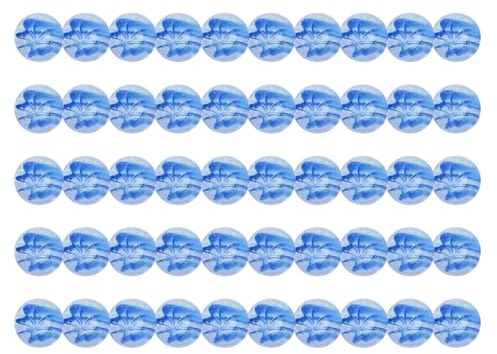 Colorful Glass Marble - 50 Grains Assorted Set, Polished Round Beads, Bright Transparent Spheres | Creative Craft Supply For School Projects Garden Decor Aquarium Vase Filling Art DIY Activities