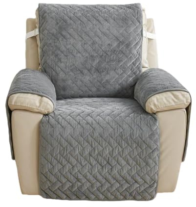 YancLife Sesselschoner für Relaxsessel,Stretch-Stuhlhussen mit Taschen, Sesselbezug Stretch, Anti-Rutsch Universelle Einzel-Chaiselongue-Bezüge für Häuslichen Wohnzimmer, Schlafzimmer