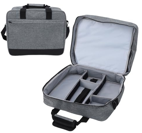 Jiawu DJ Audio Mixer Mixer Bag, Universal Padded Carrying Bag for RODECaster Pro 2, TC GOXLR, Etc, DJ Controller Case with Adjustable Shoulder Strap for Headphones, Cables