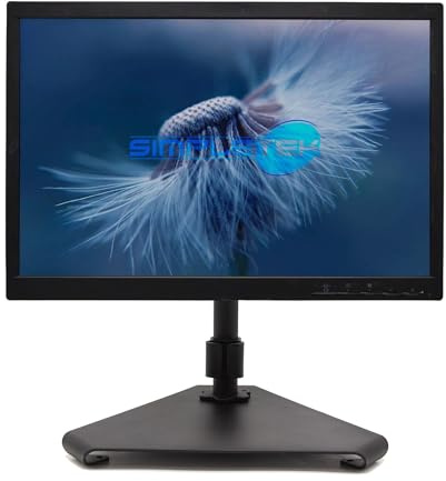 SIMPLETEK - Monitor 22 HD 16:10 1680x1050 - DisplayPort VGA DVI | Base Regolabile Altezza Pivot - VESA | Cavi Inclusi (Ricondizionato)