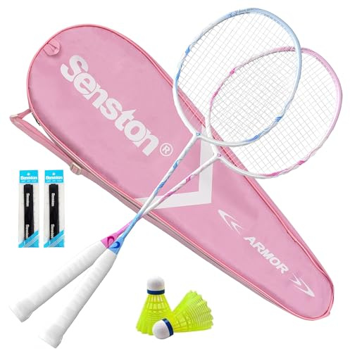 Senston - Raquetas de bádminton para parejas, raquetas de bádminton, ideales para actividades de ocio y entrenamiento