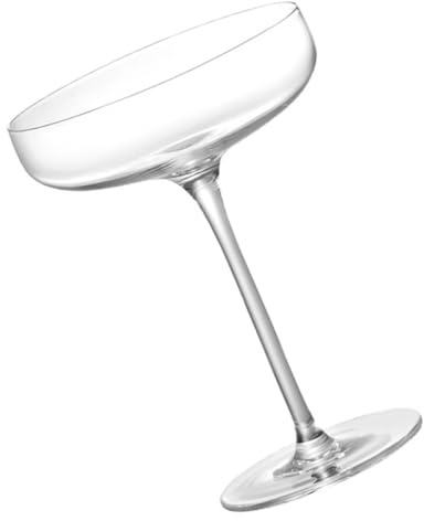 BESPORTBLE Calice da Cocktail in Vetro Trasparente Set da 4 Bicchieri da Vino Rosso Stelo Fondo Antiscivolo per Casa, Ristorante e Bar