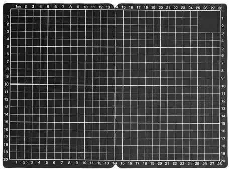 Självläkande Skärmatta A4 A5, Dubbelsidig Hållbar PVC Hantverksmatta, för Sömnad Quiltning Scrapbooking Tyger Läder Skärprojekt (Svart)