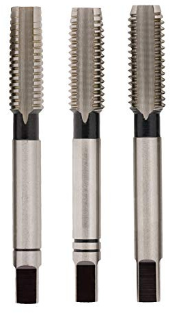 UK Drills High Speed Steel Hand Taps - HSS Twist Drill Bits - Set of 2, Made of Steel drill, Stainless Steel, Cast Iron - M20 x 2.5mm 1st,2nd,3rd Cut