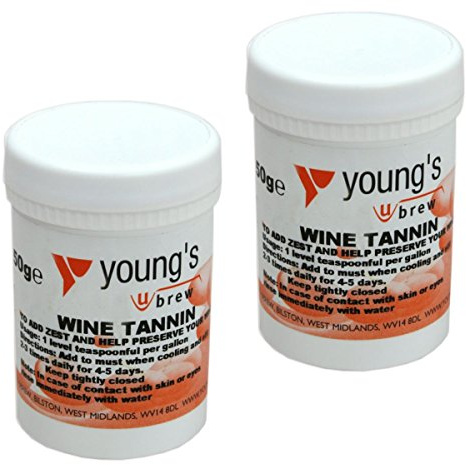 Youngs Wein-Tannin 50 g – Heimbrauen für Bier und Weinherstellung, Chemikalien, 2 Stück