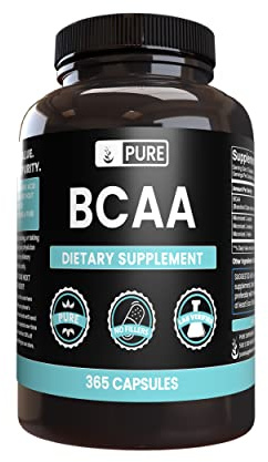 Pure Original Ingredients BCAA (365 Capsules) No Magnesium Or Rice Fillers, Always Pure, Lab Verified