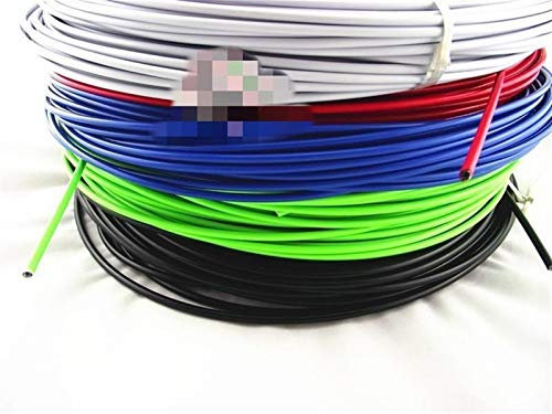 DLRSET Schaltzug, Rennrad MTB Fahrradbremskabelleitung, Schaltknauf Fahrradbremskabelsätze, schwarz/weiß/grün/blau/gelb/orange/rot (Color : Red)