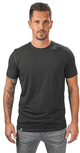 ALPIN LOACKER Merino Shirt Herren Kurzarm I Antischweißshirt I Merinowolle Tshirt I Thermooberteil atmungsaktiv, Grau M