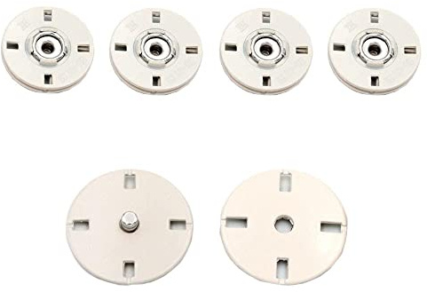 5Pcs/Set Snap Buttons Metal Buckle Buttons Invisible Buckle for Coat Clothing Sewing Accessories (#08 Off White, 21mm)