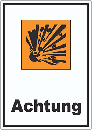Aufkleber Gefahrensymbol Explosionsgefahr Achtung A7 (74x105mm)