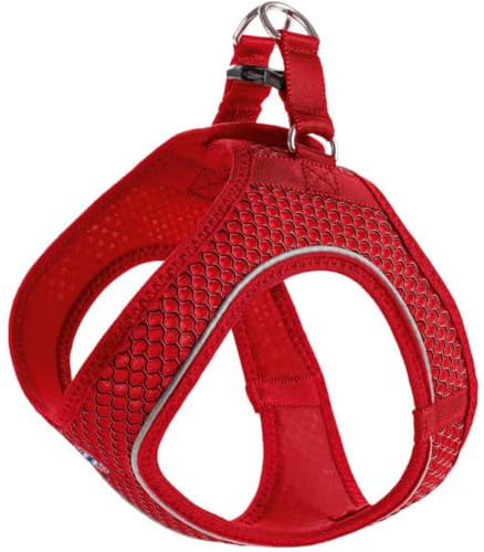 HUNTER Hilo Comfort FC Bayern Hundegeschirr | atmungsaktives 3D-Mesh-Material, reflektierend, Step-In Geschirr, Farbe: Rot, Größe: XXS