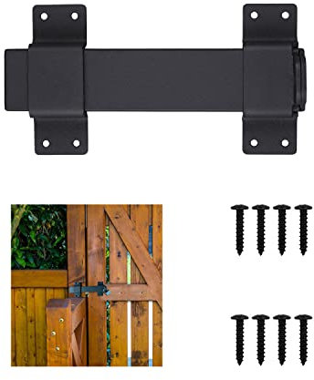 VANROUG Heavy Duty Gate Latch Sliding Bolt Lock Outdoor,with Padlock Hole Adjustable Gate Latch for Wooden Fences Barn Doors, Interior and Outdoor Door Latch,etc