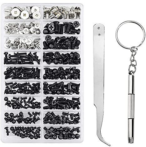 Lodokdre 355 StüCk PC Tornillos Assorted Set M2 M2.5 Ordenador Tornillos HDD M.2 SSD para Reparación de Ordenador Universal Ordenador PC