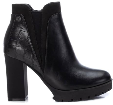 REFRESH - Botín Mujer Negro - Calzado Cómodo y Versátil - Moda casual - Modelo 17092601 (Talla 39)