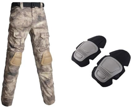 ZMIN Tactical Camouflage Kampf Uniform Trainingsanzüge Männer Hemden Hosen Jagd Kleidung Paintball Kleidung Mit Pads pants atacs au XL