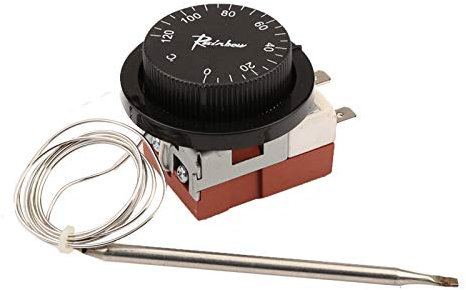 Baceyong Kapillar-Auto-Thermostat, Thermoschalter 12V Einstellbar Autothermostat, Universal Verstellbar Steuerschalter 0-120°C Heizung/Kühlung Mechanischer Thermostat Regelthermostat