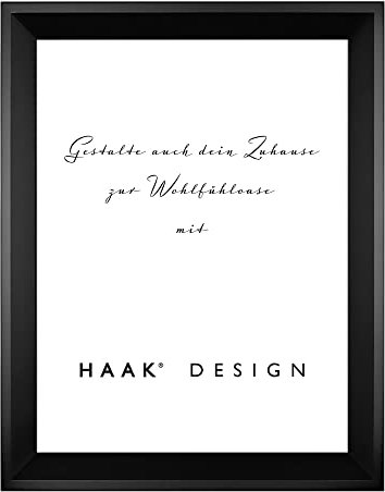 Haak Bilderrahmen Nova in Schwarz (matt) 90 X 150 cm ANTIREFLEX/Entspiegelt schlicht modern Rahmen für Puzzle Bilder Poster XXL Größen