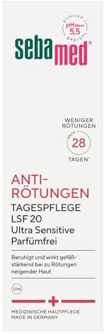 SEBAMED Crema de día antienrojecimiento, sin perfume, con SPF 20, reduce el enrojecimiento de la cara, adecuado para el cuidado facial de la rosácea, sin perfume, contra el enrojecimiento de la piel