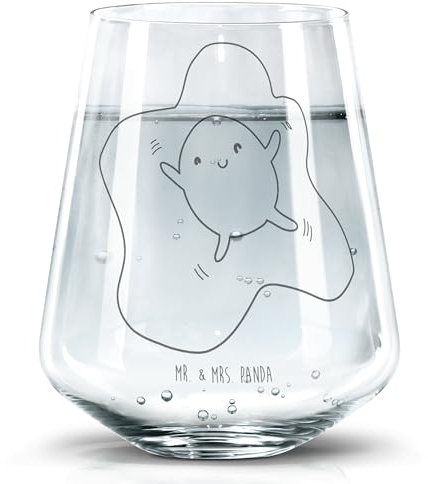Mr. & Mrs. Panda Trinkglas Spiegelei Ei - Geschenk, Glücklich, Glas, Wasserglas, Liebe, Tumbler, Lustige Sprüche, Schön, Tag, Becherglas
