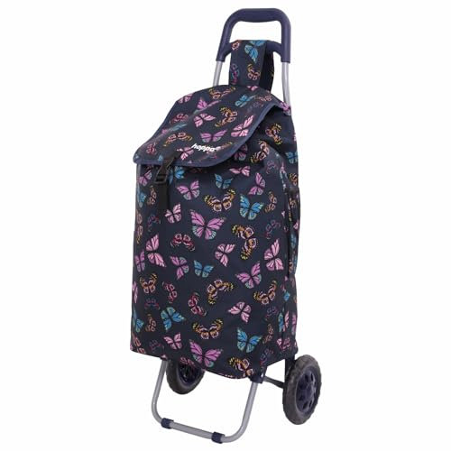 Hoppa - Carrito de Compras Ligero (57 litros, Modelo 2024, Resistente y Plegable para un fácil Almacenamiento