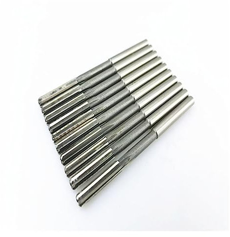 ZGPjubilant Reibahlen-Set, 10-teilig, H7 Maschinenfräser, gerades Spannfutter, Fräsreibahle-Set, 3 mm, 4 mm, 5 mm, 6 mm, 7 mm, 8 mm, 9 mm, 10 mm, 11 mm, 12 mm, Handreibahlen