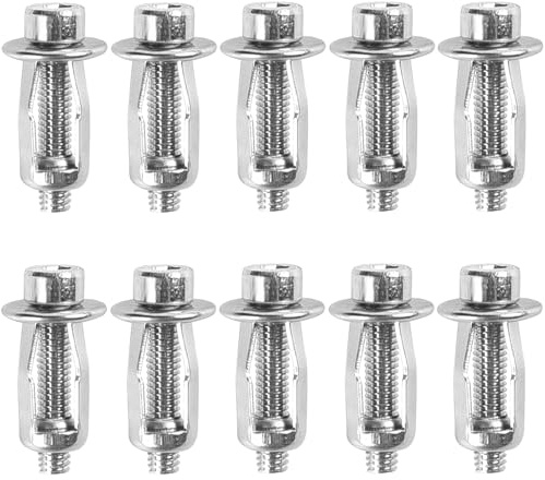 10 Stück M4*25 Blütenblattmuttern, Expansionsschraube Petal Nuts Hohlraumdübeln mit Schrauben Satz, Metallbefestigungen Hohlwände Gipskarton Befestigungen