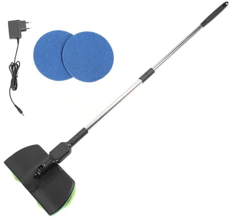 Wiederaufladbarer Mop, Kabelloser Elektrischer Bodenreiniger mit Zwei Motoren und 2 Reinigungstüchern, 50 Minuten Arbeitszeit, ABS- und Stoffmaterial, für Multi-Oberflächen