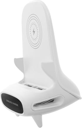 LIFKICH Cargador Inalámbrico para Teléfonos Base De Escritorio Soporte De Visualización Carga Rápida Diseño Elegante