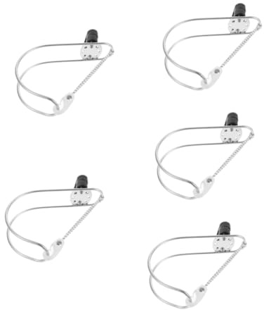 Toyvian 5pcs Stainless Lifebuoy Bracket for Yacht Boat Horseshoe Bracket Lifebuoy Holder