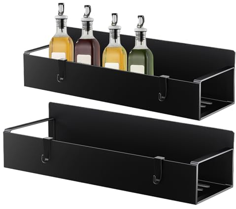 Masoog Vassoio Portatazze Magnetico | Porta Bicchieri Magnetico per Frigorifero | 2 Pezzi Mensola Organizzazione Cucina Senza Forare & Multifunzionale Per Casa