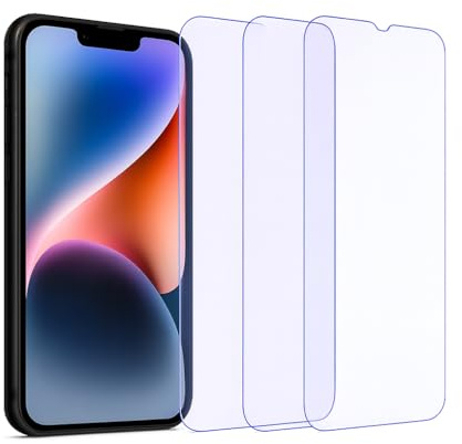 Generico Pellicola Protettiva Anti Luce Blu HD per iPhone 14 [3 Pezzi] | Anti-Affaticamento Visivo, Ultra Trasparente, Auto-Rigenerante, Anti-Bolle | Kit Montaggio Incluso | Protezione Smartphone