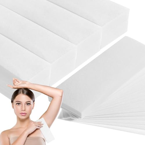 200-pack professionella vaxremsor papper för ansikte och kropp, icke-vävda hårborttagningsremsor för kvinnors ben bröst rygg hudvänlig