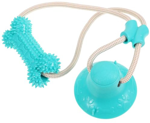 SWETRACE Multifunctional Pet Molar Chew with Suction Cup, Sturdy Tpr Material Dog Chew Supply for Puppies and Dogs, for Reducing Destructive Behaviour in Bedroom or Living Room